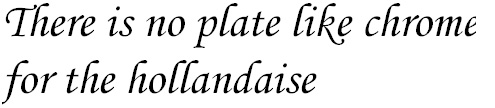Text sample in Corsiva