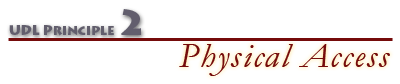 UDL Principle 2 - Physical Access